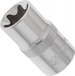 VIGOR T Steckschlüsseleinsatz ∙ V2196 ∙ 1/2 Zoll (12,5 mm) Vierkant hohl ∙ Außen TORX® Profil ∙ SW E18 Bild 1