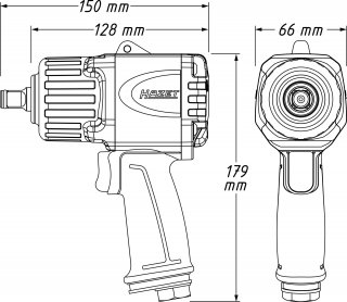 HAZET Twin Turbo Schlagschrauber 9012TT ∙ Lösemoment maximal [Nm]: 2200 Nm ∙ 1/2 Zoll (12,5 mm) Vierkant massiv ∙ Hochleistungs- Bild 6
