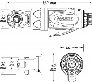 HAZET Mini Ratschenschrauber 9020P-2 ∙ 1/4 Zoll (6,3 mm) Vierkant massiv ∙ Länge: 150 mm Bild 6
