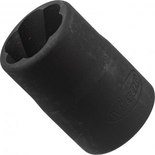 VIGOR Spiralnutenausdreher-Einsatz ∙ V2403 ∙ 1/2 Zoll (12,5 mm) Vierkant hohl ∙ Außen Schraubenausdreher Profil ∙ SW 16 mm Bild 2