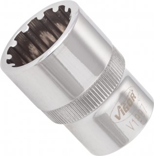 VIGOR Multiprofil Steckschlüsseleinsatz ∙ V1997 ∙ 1/2 Zoll (12,5 mm) Vierkant hohl ∙ Multiprofil ∙ SW 19 mm Bild 2