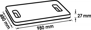 VIGOR Mechaniker Matte ∙ V2338-XL ∙ L x B x H: 980 mm x 480 mm x 27 mm Bild 3