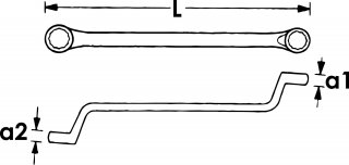 VIGOR Doppel-Ringschlüssel ∙ V1524N-8X9 ∙ Außen Doppelsechskant Profil ∙ SW 8 x 9 mm Bild 3