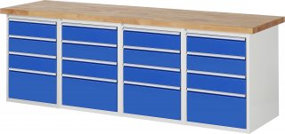 Werkbank 7510A5 | B2500xT700xH890mm | 16xSchublade-TA Bild 1
