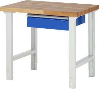 Werkbank höhenverstellbar 7001A1 | B1000xT700xH790-1140mm | 1xSchublade-TA Bild 1