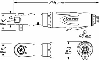 HAZET Ratschenschrauber 9022P-2 ∙ 1/2 Zoll (12,5 mm) Vierkant massiv ∙ Länge: 258 mm Bild 5