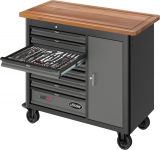VIGOR Mobile Werkbank Series L ∙ mit Sortiment ∙ V4813/NKW ∙ 336-teilig ∙ Anzahl Werkzeuge: 336 Bild 9