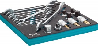 HAZET Schraubenschüssel- / Steckschlüsseleinsatz Satz 163-211/20 ∙ 3/4 Zoll (20 mm) Vierkant hohl ∙ Außen Sechskant Profil | Inne Bild 2