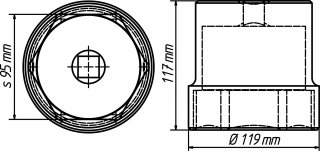 HAZET Nkw Ölkappe / Achsmutter-Steckschlüssel 4937-95 ∙ 3/4 Zoll (20 mm) Vierkant hohl ∙ SW 95 mm Bild 2