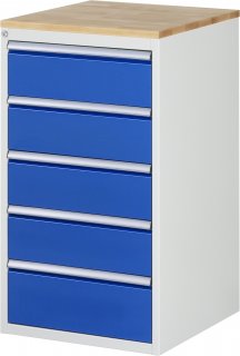 Schubladenschrank L7.5 | B580xT650xH1035mm | B-Top-25mm | 5xSchublade-TA Bild 1
