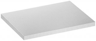 VIGOR Edelstahl-Arbeitsplatte ∙ klein ∙ V6000-0676-X ∙ L x B x H: 676 mm x 500 mm x 40 mm Bild 1