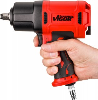 VIGOR Schlagschrauber ∙ V4800N ∙ Lösemoment maximal [Nm]: 1720 Nm ∙ 1/2 Zoll (12,5 mm) Vierkant massiv ∙ Hochleistungs-Doppelham Bild 5