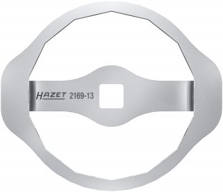HAZET Ölfilterschlüssel 2169-13 ∙ 1/2 Zoll (12,5 mm) Vierkant hohl ∙ Außen 14-kant Profil ∙ SW 80 mm Bild 2