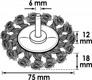 VIGOR Scheibenbürste ∙ gezopft ∙ 75 mm ∙ V6806 Bild 3
