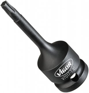 VIGOR T Schlagschrauber Schraubendreher-Einsatz ∙ V7017-T30 ∙ 1/2 Zoll (12,5 mm) Vierkant hohl ∙ Innen TORX® Profil ∙ SW T30 Bild 1