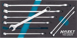 HAZET Ring-Maulschlüssel Satz 163-292/8 ∙ Außen Doppelsechskant-Tractionsprofil ∙ 8-teilig ∙ 10 ∙ 11 ∙ 13 ∙ 14 ∙ 15 ∙ 17 ∙ 19 ∙  Bild 1