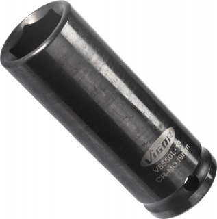 VIGOR Schlagschrauber Steckschlüsseleinsatz ∙ lang ∙ V5550L-19 ∙ 1/2 Zoll (12,5 mm) Vierkant hohl ∙ Außen Sechskant Profil ∙ SW  Bild 3