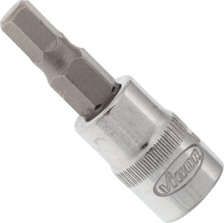 VIGOR Innensechskant Schraubendreher-Einsatz ∙ V2432N ∙ 1/4 Zoll (6,3 mm) Vierkant hohl ∙ Innen Sechskant Profil ∙ SW 5 mm Bild 2