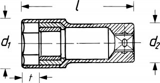 HAZET Zündkerzen Steckschlüsseleinsatz 880MGT-18 ∙ 3/8 Zoll (10 mm) Vierkant hohl ∙ Außen Sechskant Profil ∙ SW 18 mm Bild 2