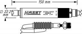HAZET Mini Stabschleifer 9032M-36 ∙ Länge: 150 mm Bild 5