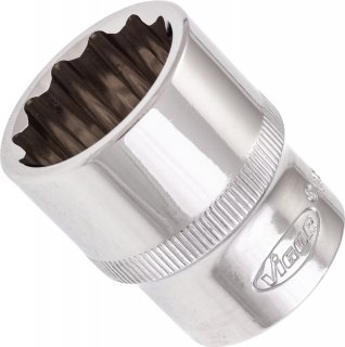 VIGOR Doppelsechskant Steckschlüsseleinsatz ∙ V7512-23 ∙ 1/2 Zoll (12,5 mm) Vierkant hohl ∙ Außen Doppelsechskant Profil ∙ SW 23 Bild 2