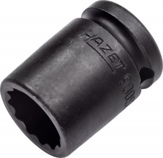 HAZET Schlag- | Maschinenschrauber Steckschlüsseleinsatz 900SZ-19 ∙ 1/2 Zoll (12,5 mm) Vierkant hohl ∙ Außen Doppelsechskant-Trac Bild 1