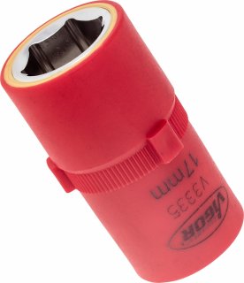 VIGOR VDE Sechskant Steckschlüsseleinsatz ∙ V3335 ∙ 1/2 Zoll (12,5 mm) Vierkant hohl ∙ Außen Sechskant Profil ∙ SW 17 mm Bild 2