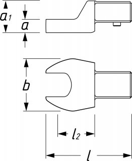 HAZET Einsteck-Maulschlüssel 6450C-10 ∙ 9 x 12 mm Einsteck-Vierkant massiv ∙ Außen Sechskant Profil ∙ SW 10 mm Bild 2