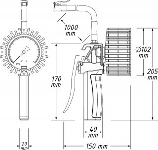 HAZET Reifenfüll-Messgerät ∙ geeicht 9041G-1 Bild 4