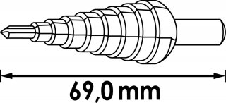 VIGOR HSS-Stufenbohrer ∙ 4 – 30 mm ∙ V2396 ∙ 4 - 30 mm Bild 2