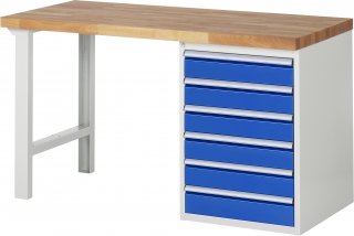 Werkbank 7516A1 | B1500xT700xH890mm | 6xSchublade-TA Bild 1