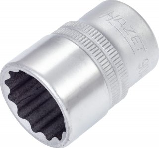 HAZET Steckschlüsseleinsatz 900AZ-25/32 ∙ 1/2 Zoll (12,5 mm) Vierkant hohl ∙ Außen Doppelsechskant-Tractionsprofil ∙ SW 25⁄32″ Bild 1