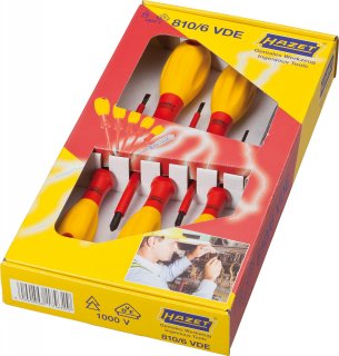 HAZET Schraubendreher Satz ∙ schutzisoliert 810/6VDE ∙ Schlitz Profil | Kreuzschlitz Profil PH ∙ 6-teilig ∙ 0,4 x 2,5 – 0,8 x 4 ∙ Bild 4
