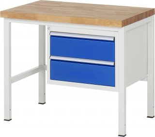 Werkbank höhenverstellbar 8125A1 | B1000xT700xH840-1040mm | 2xSchublade-TA Bild 1