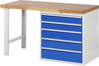 Werkbank 7613A1 | B1500xT700xH890mm | 5xSchublade-TA Bild 1