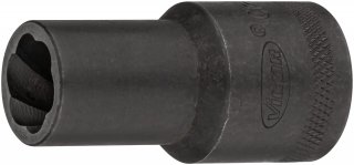 VIGOR Spiralnutenausdreher-Einsatz ∙ V2404N-13 ∙ 1/2 Zoll (12,5 mm) Vierkant hohl ∙ Außen Schraubenausdreher Profil ∙ SW 13 mm Bild 3