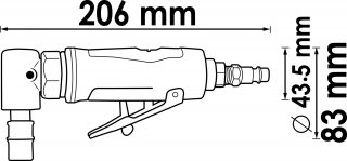 VIGOR Stabschleifer ∙ abgewinkelt ∙ V5673 ∙ 206 mm Bild 9