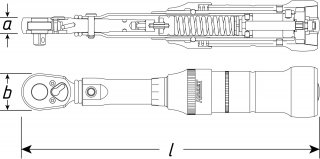 HAZET Drehmomentschlüssel mit DAkkS-Kalibrierschein 6121-1CTCAL ∙ Drehmomentbereich min-max: 20 – 120 Nm ∙ Genauigkeit: 2% ∙ 1/2 Bild 7