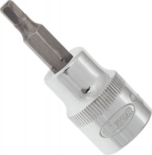 VIGOR Innensechskant Schraubendreher-Einsatz ∙ V2284N ∙ 3/8 Zoll (10 mm) Vierkant hohl ∙ Innen Sechskant Profil ∙ SW 4 mm Bild 2