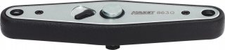 HAZET Knarre ∙ mit Quergriff 863Q ∙ 1/4 Zoll (6,3 mm) Vierkant massiv ∙ Länge: 100 mm Bild 1