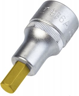 HAZET Schraubendreher-Steckschlüsseleinsatz 986A-5/16 ∙ 1/2 Zoll (12,5 mm) Vierkant hohl ∙ Innen Sechskant Profil ∙ SW <sup>5</s Bild 1