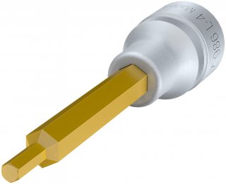 HAZET Schraubendreher-Steckschlüsseleinsatz 986L-4 ∙ 1/2 Zoll (12,5 mm) Vierkant hohl ∙ Innen Sechskant Profil ∙ SW 4 mm Bild 2