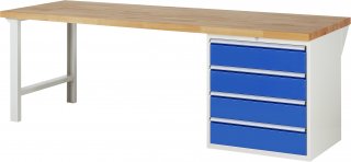 Werkbank 7609A1 | B2500xT900xH890mm | 4xSchublade-TA Bild 1