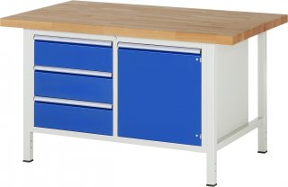 Werkbank 8468A2 | B1500xT900xH840mm | 3xSchublade-VA | 1xTür Bild 1