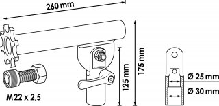 VIGOR Stativ-Halterung ∙ verstellbar ∙ V5917 Bild 10