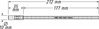 HAZET Bithalter Verlängerung 2239-9 ∙ 1/4 Zoll (6,3 mm) Sechskant massiv ∙ 1/4 Zoll (6,3 mm) Sechskant hohl ∙ Länge: 212 mm Bild 3