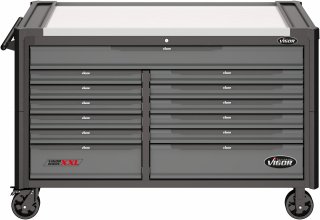 VIGOR Werkstattwagen Series XXL ∙ Edelstahl-Arbeitsplatte ∙ leer ∙ V4481-XXL ∙ L x B x H: 1625 mm x 695 mm x 1017 mm Bild 2