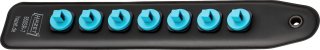 HAZET SmartRail mit 7 Steckplätzen 850SR-7 ∙ 1/4 Zoll (6,3 mm) Vierkant hohl ∙ L x B x H: 245 mm x 37,4 mm x 29,2 mm Bild 2