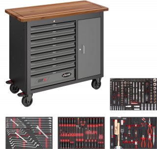 VIGOR Mobile Werkbank Series L ∙ mit Sortiment ∙ V5156 ∙ 256-teilig ∙ Anzahl Werkzeuge: 256 Bild 2