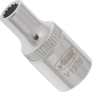 VIGOR Multiprofil Steckschlüsseleinsatz ∙ V1976 ∙ 1/4 Zoll (6,3 mm) Vierkant hohl ∙ Multiprofil ∙ SW 4 mm Bild 2